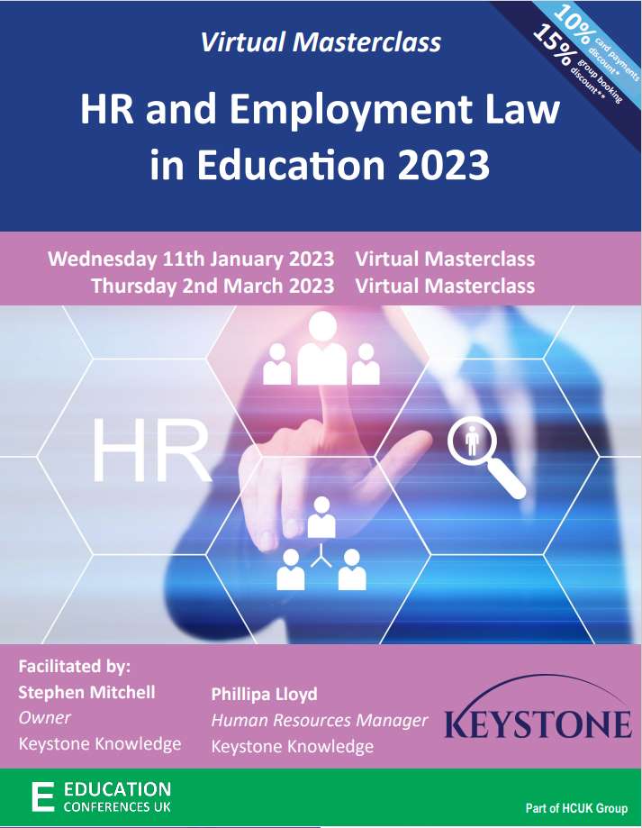 Virtual Masterclass<br />HR and Employment Law in Education 2023